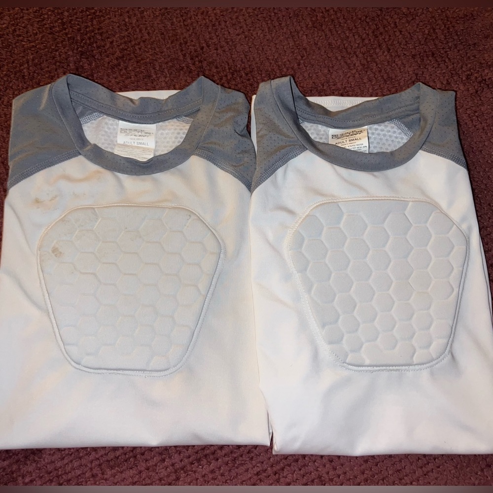 2 Shock Doctor Sternum Impact Shirts Adult Small